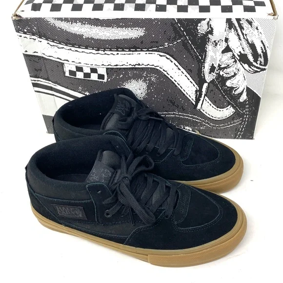 VANS Skate Half Cab Shoes Mid Top For Women Suede Sneakers Black Gum VN0A5FCDB9M - Picture 7 of 11